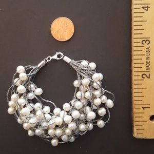 Sterling silver and real Freshwater Pearl bracelet